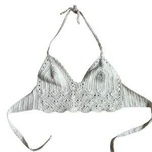 Macrame Halter Bikini Top